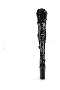Pleaser INFINITY-3028 Platform Boot in Black Patent