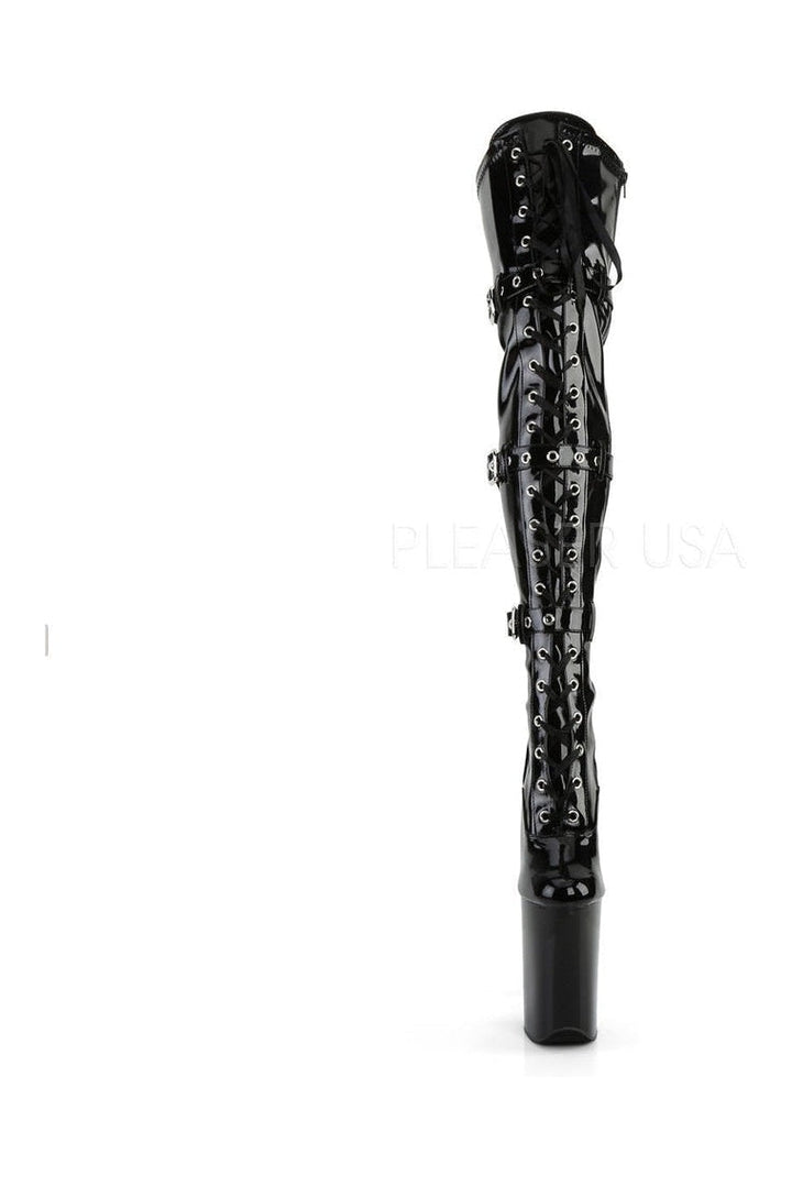 INFINITY-3028 Platform Boot  | Black Patent