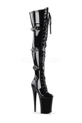 INFINITY-3028 Platform Boot  | Black Patent