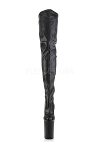Pleaser INFINITY-4000 Platform Boot in Black Faux Leather