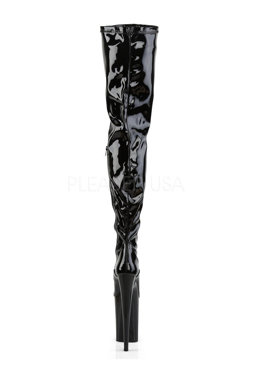 INFINITY-4000 Platform Boot | Black Patent-Pleaser-Thigh Boots-SEXYSHOES.COM