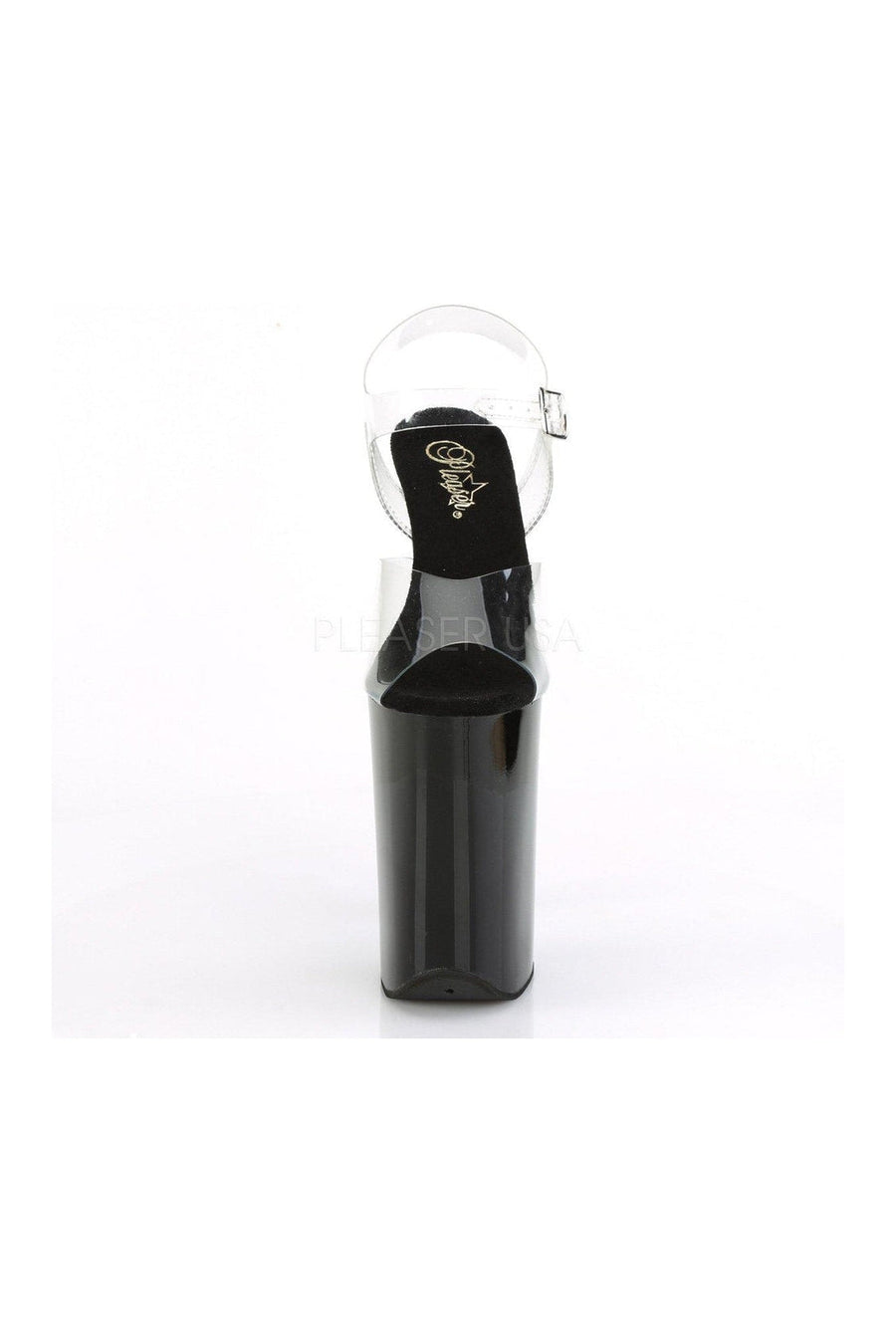 Pleaser INFINITY-908 Platform Sandal in Clear Vinyl