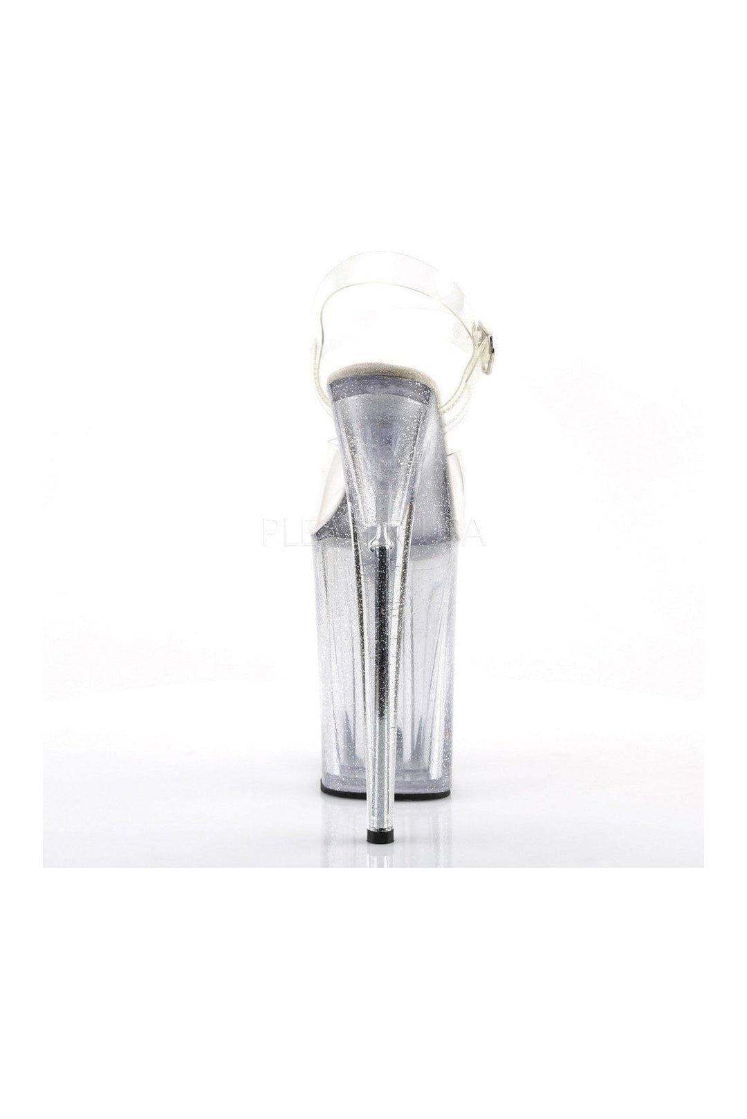 Pleaser INFINITY-908MG Platform Sandal in Clear Vinyl
