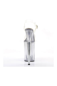 Pleaser INFINITY-908MG Platform Sandal in Clear Vinyl