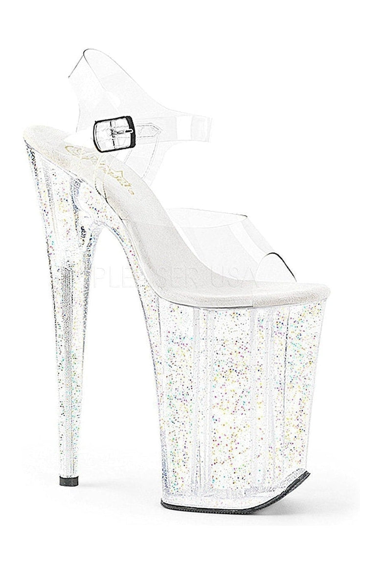 Pleaser INFINITY-908MG Platform Sandal in Clear Vinyl from SexyShoes.com