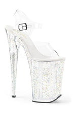 INFINITY-908MG Platform Sandal  | Clear Vinyl