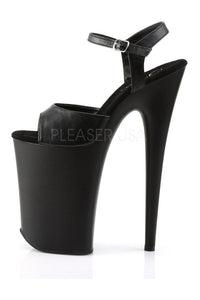 Pleaser INFINITY-909 Platform Sandal in Black Faux Leather