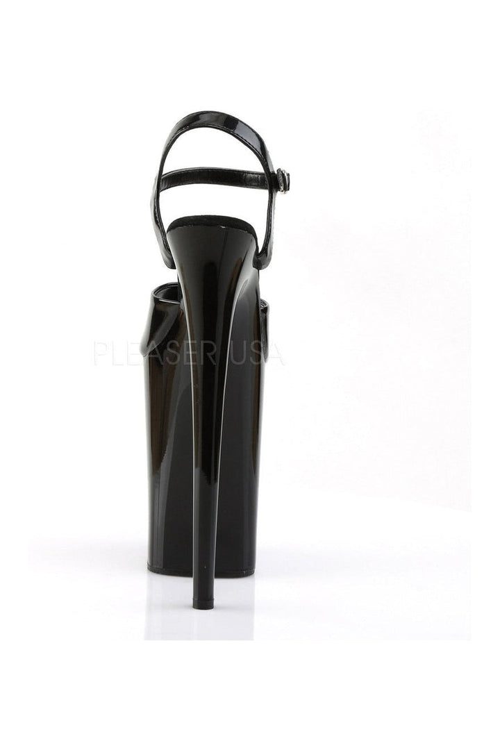 INFINITY-909 Platform Sandal | Black Patent-Pleaser-Sandals-SEXYSHOES.COM