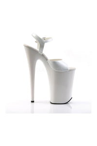 Pleaser INFINITY-909 Platform Sandal in White Patent