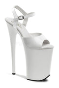 INFINITY-909 Platform Sandal  | White Patent