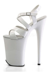 Pleaser INFINITY-997 Platform Sandals in White Patent