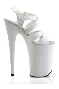 Pleaser INFINITY-997 Platform Sandals in White Patent