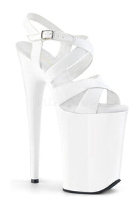 Pleaser INFINITY-997 Platform Sandals in White Patent from SexyShoes.com