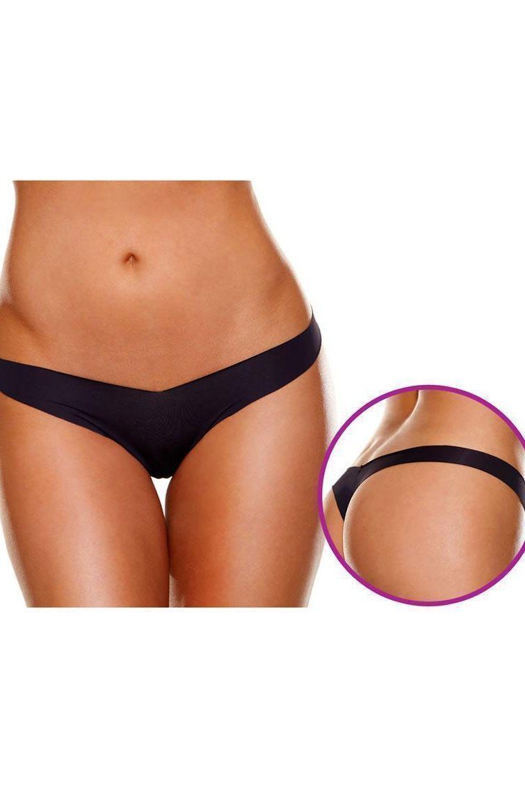 Hollywood Curves Invisible Thong in Black 