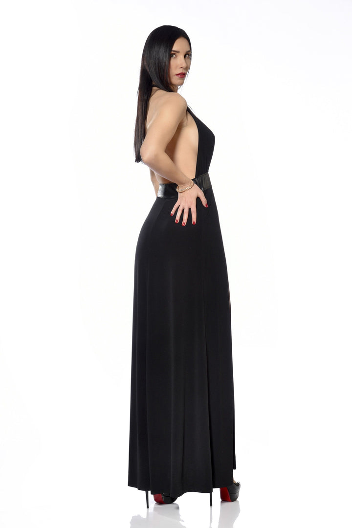 Isabella Fetish Dress | Black Lycra-Fetish Dresses-Les P'Tites Folies-SEXYSHOES.COM