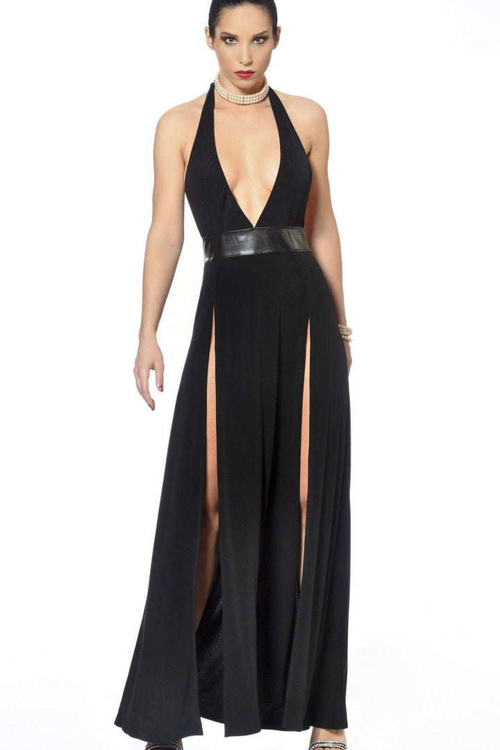 Isabella Fetish Dress | Black Lycra-Fetish Dresses-Les P'Tites Folies-SEXYSHOES.COM