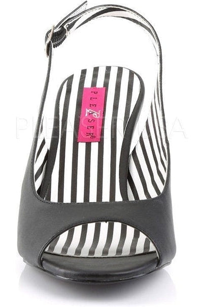 JENNA-02 Pump  | Black Faux Leather