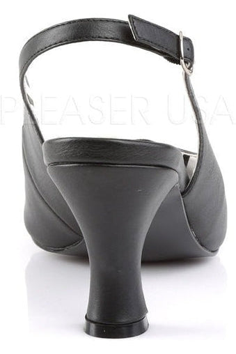 JENNA-02 Pump | Black Faux Leather-Pleaser Pink Label-Pumps-SEXYSHOES.COM