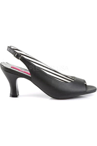 JENNA-02 Pump | Black Faux Leather-Pleaser Pink Label-Pumps-SEXYSHOES.COM