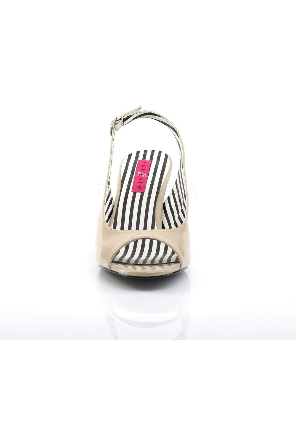 Pleaser Pink Label JENNA-02 Pump in Bone Patent