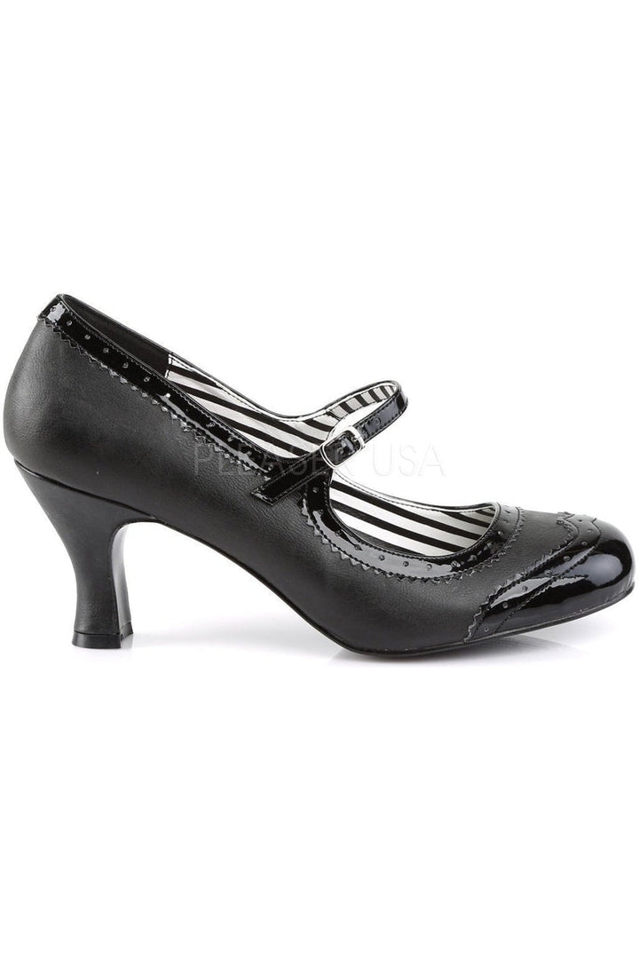 JENNA-06 Pump | Black Patent-Pleaser Pink Label-Mary Janes-SEXYSHOES.COM