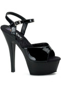 JULIET-209 Platform Sandal | Black Patent