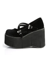 Demonia KERA-10  Shoe in Black Velvet