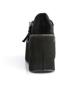 Demonia KERA-10  Shoe in Black Velvet
