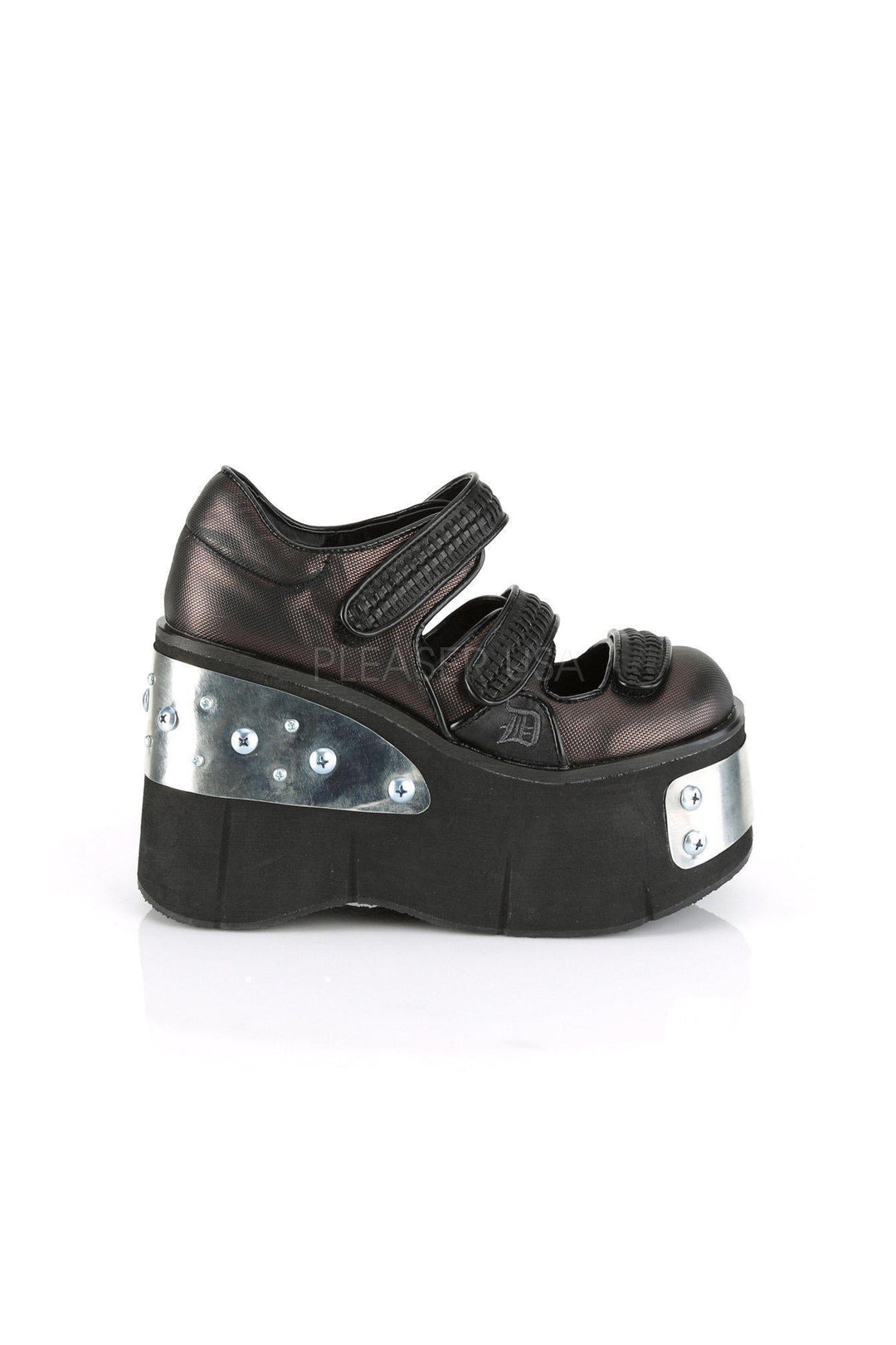 Demonia KERA-13  Maryjane in Black Faux Leather