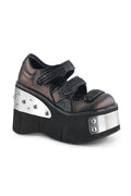 KERA-13 Demonia Maryjane | Black Faux Leather