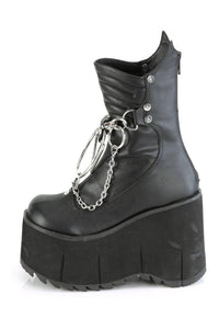 Demonia KERA-130 Knee Boot in Black Faux Leather