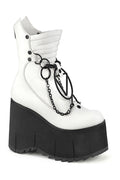 KERA-130 Knee Boot | White Faux Leather