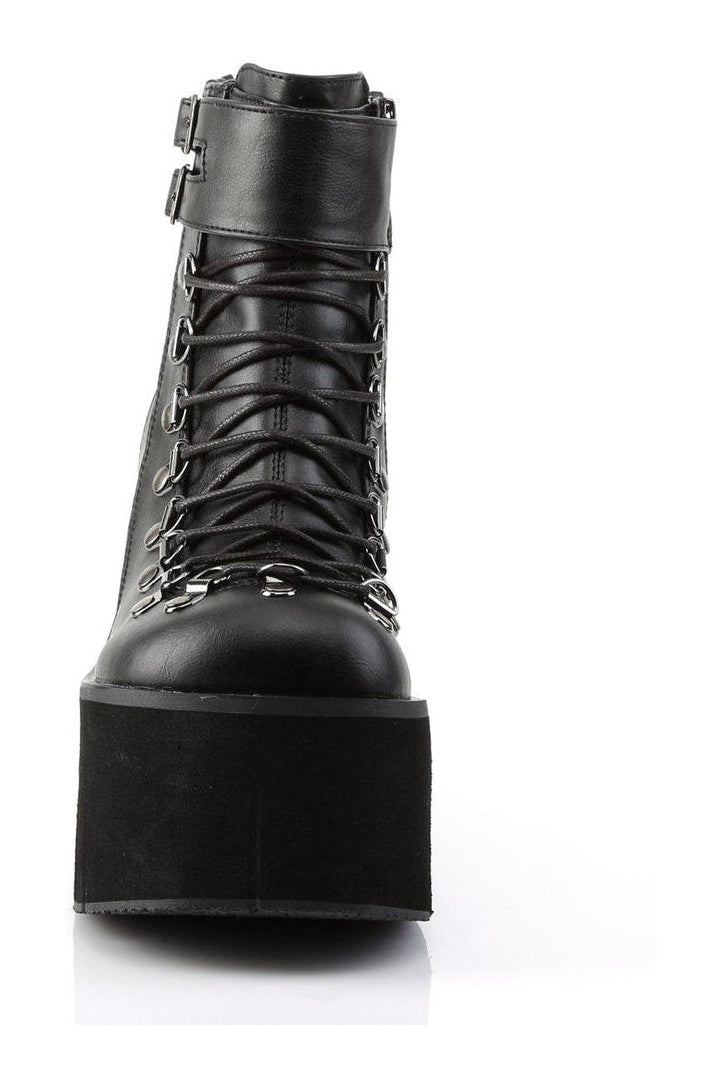 KERA-21 Ankle Boot | Black Faux Leather-Ankle Boots-Demonia-SEXYSHOES.COM