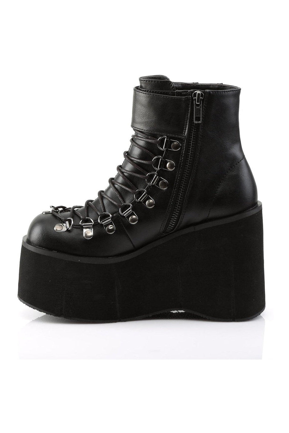 KERA-21 Ankle Boot | Black Faux Leather-Ankle Boots-Demonia-SEXYSHOES.COM