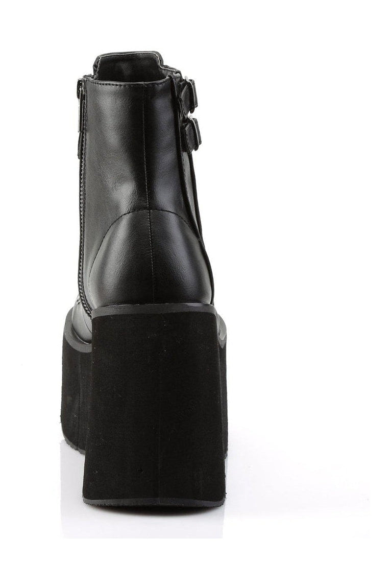 Demonia KERA-21 Ankle Boot in Black Faux Leather