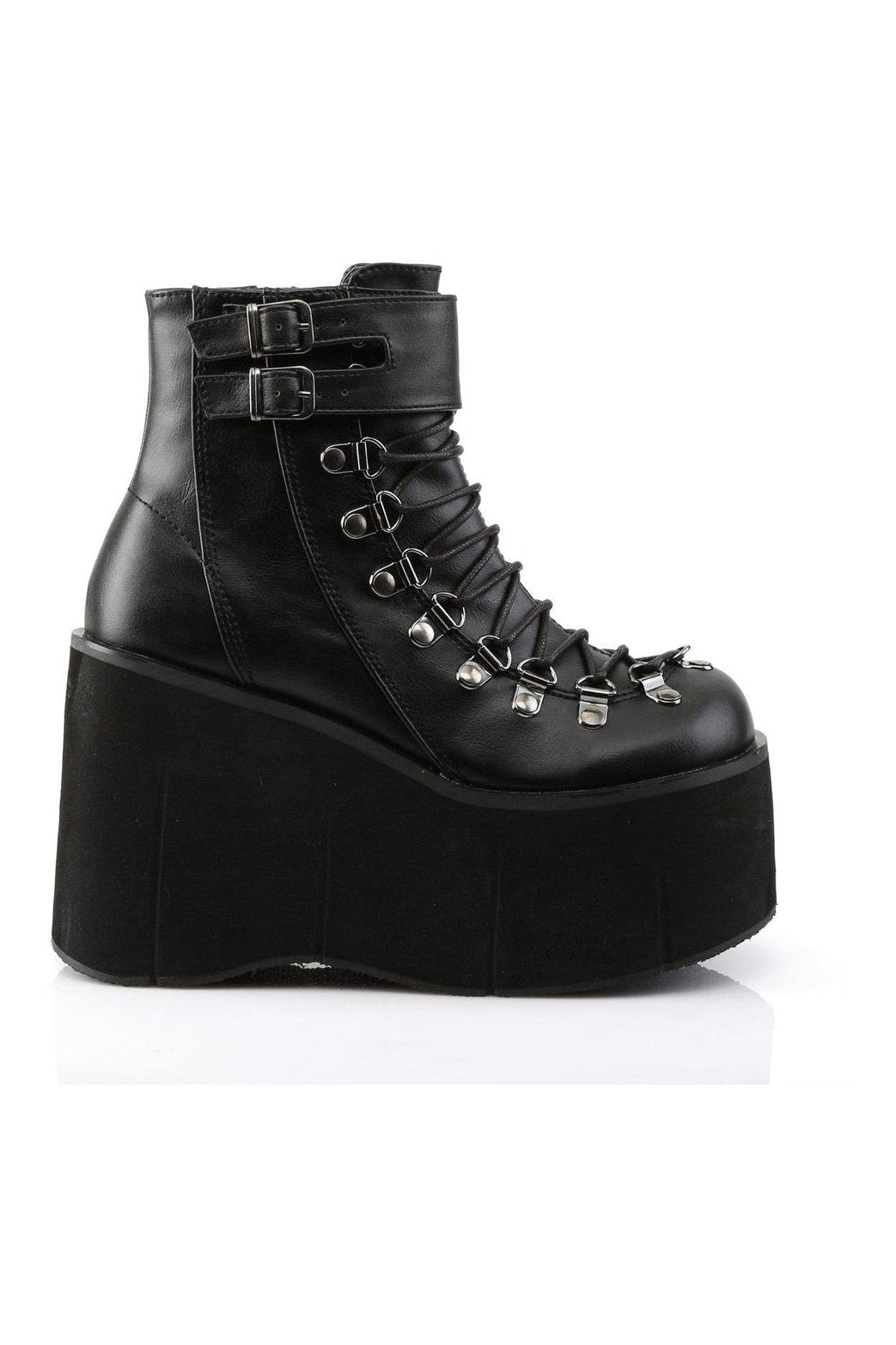 Demonia KERA-21 Ankle Boot in Black Faux Leather