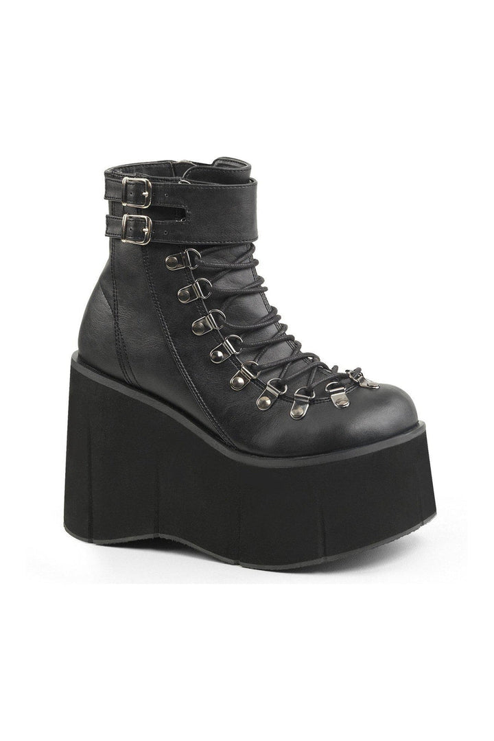 KERA-21 Ankle Boot | Black Faux Leather-Ankle Boots-Demonia-SEXYSHOES.COM