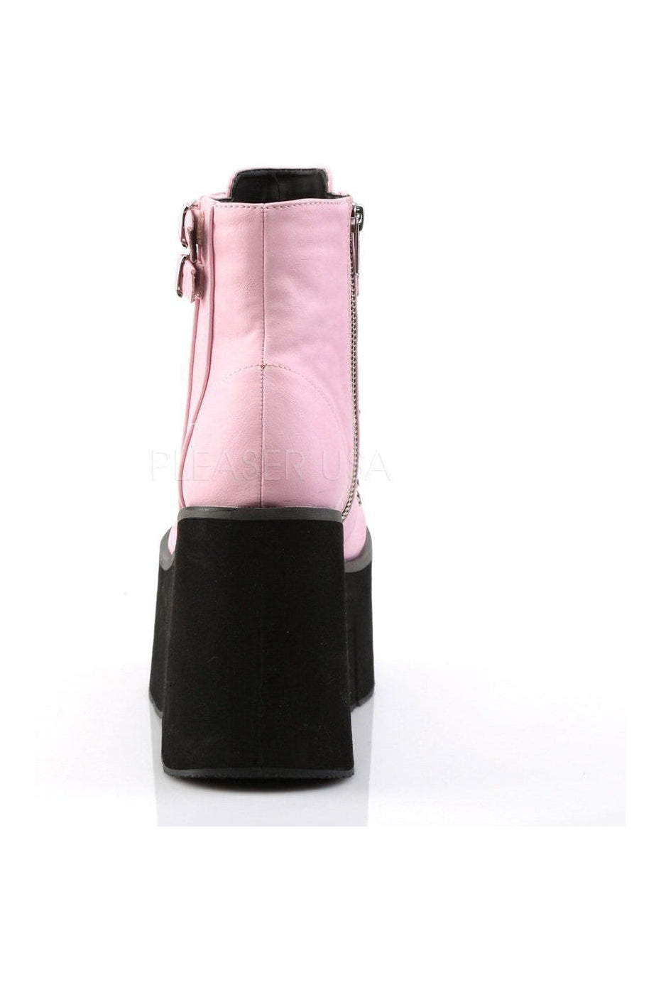 Demonia KERA-21  Ankle Boot in Pink Faux Leather