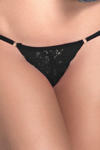 Mapale Keyhole Lace Thong in Black  from SexyShoes.com