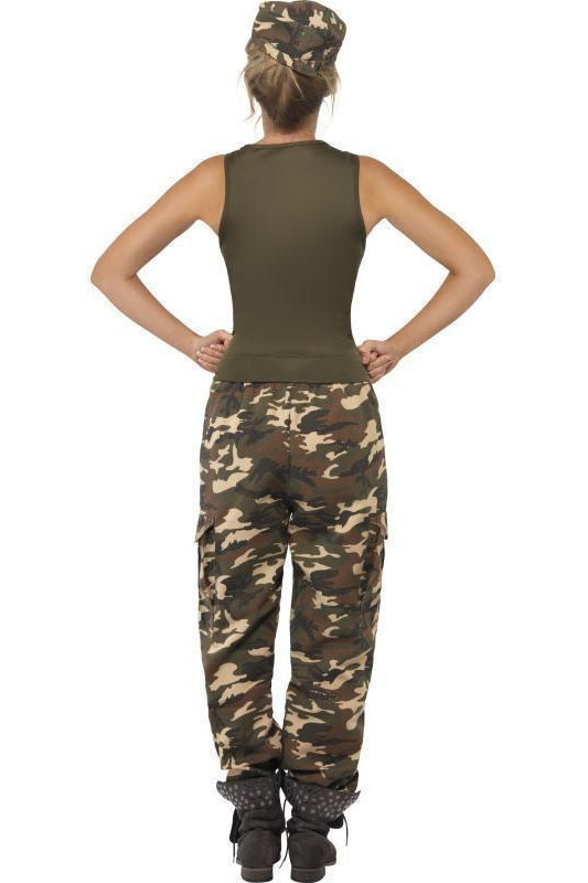 Khaki Camo Deluxe Costume, Female | Green-Fever-SEXYSHOES.COM