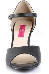 Pleaser Pink Label KIMBERLY-05 Wedge in Black Faux Leather