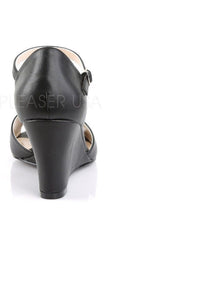KIMBERLY-05 Wedge | Black Faux Leather-Pleaser Pink Label-Wedges-SEXYSHOES.COM
