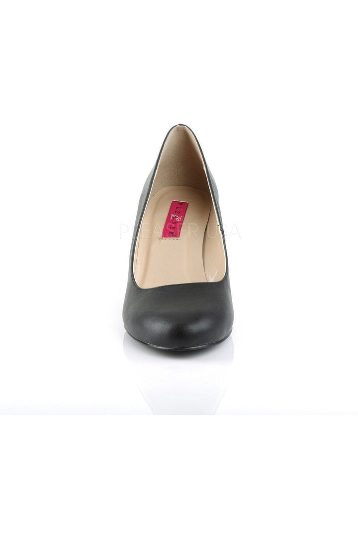 KIMBERLY-08 Wedge  | Black Faux Leather