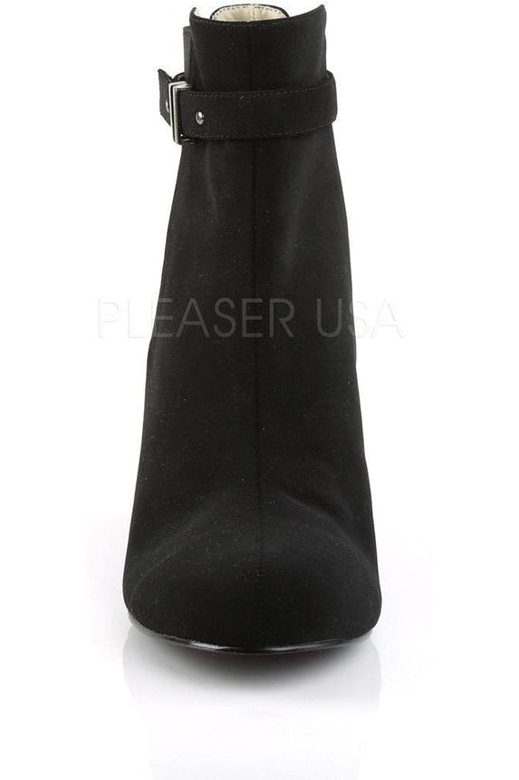 Pleaser Pink Label KIMBERLY-102 Ankle Boot in Black Faux Leather