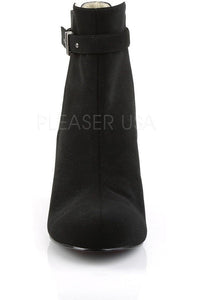 Pleaser Pink Label KIMBERLY-102 Ankle Boot in Black Faux Leather