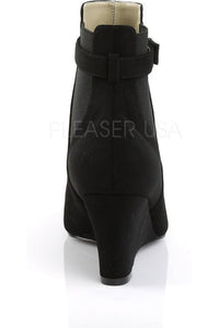 Pleaser Pink Label KIMBERLY-102 Ankle Boot in Black Faux Leather