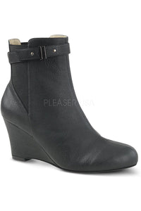 Pleaser Pink Label KIMBERLY-102 Ankle Boot in Black Faux Leather from SexyShoes.com