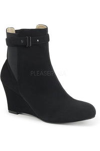 Pleaser Pink Label KIMBERLY-102 Ankle Boot in Black Faux Leather from SexyShoes.com