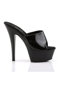 Pleaser KISS-201 Platform Sandal in Black Patent