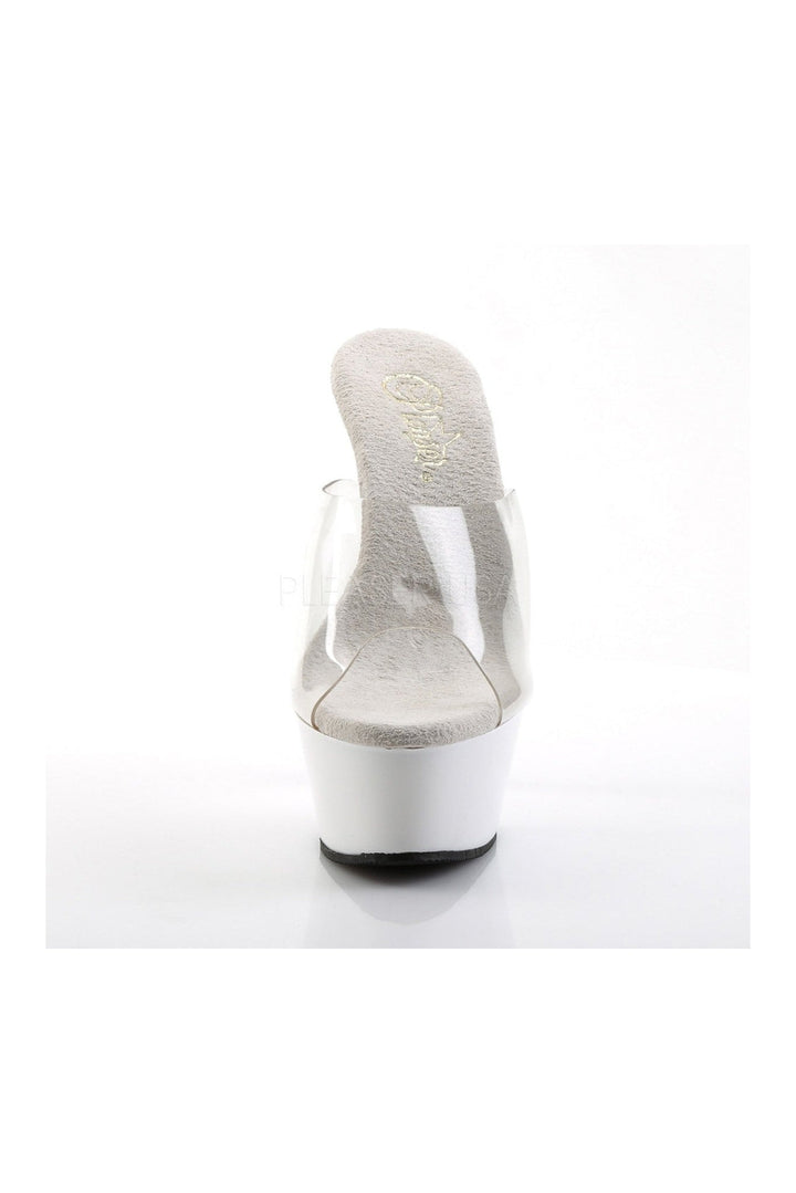 KISS-201 Platform Sandal | Clear Vinyl-Pleaser-Slides-SEXYSHOES.COM